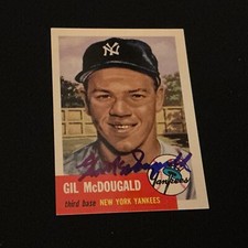 Autographed  1953 Topps Archives   GIL MCDOUGALD