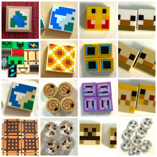*NEW** LEGO - MINECRAFT PRINTED TILES - MAPS CRAFTING BOX EYES EGGS NAUTILUS