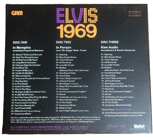 Elvis Presley Limited Edition 3CD Box 1969 Memphis - Vegas Rare W/ Photo Book - Picture 5 of 13