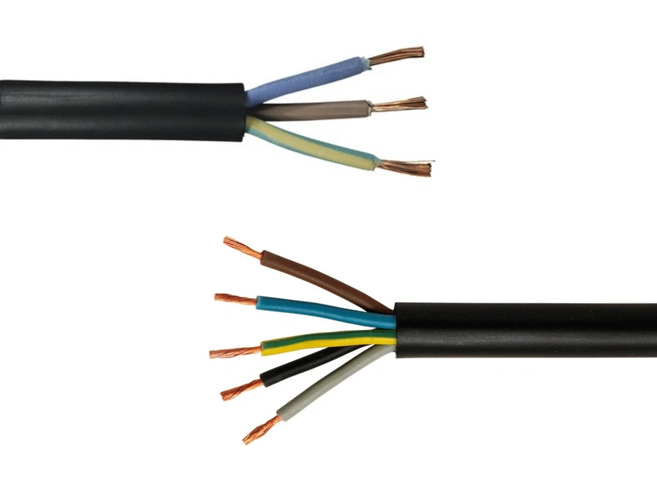 DIVERSE EUROPÄISCHE MARKENHERSTELLER Gummikabel H07RN-F 1x1,5mm² 3x1,5mm² 3x2,5mm² 5x1,5mm² 5x2,5mm² Meterware