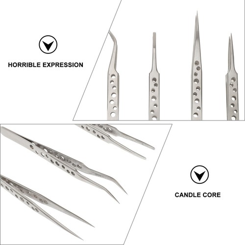 5 Pcs Präzisionspinzette Pinzettenmodell Machen Edelstahl -Pinzetten - Zdjęcie 10 z 11