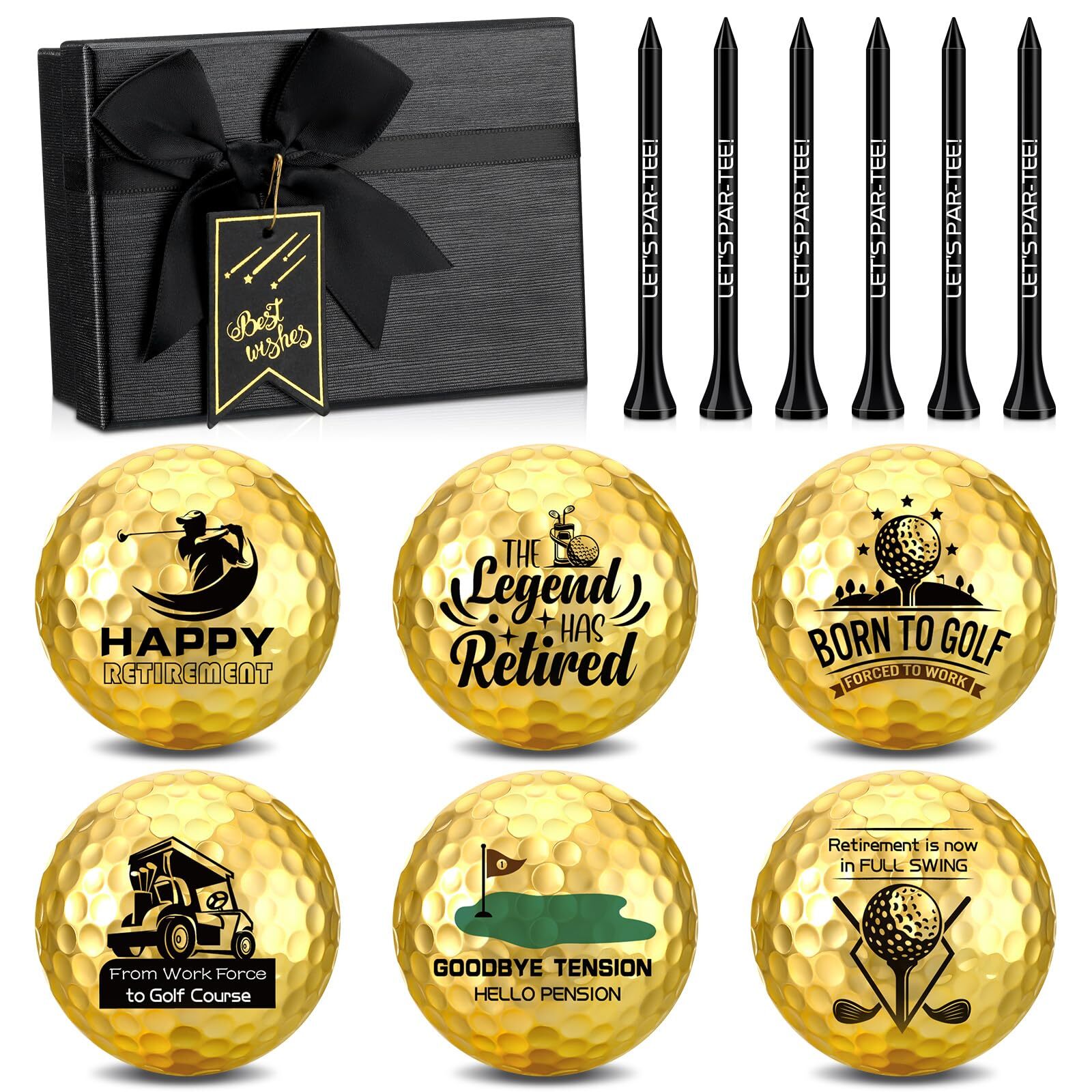 S Set With 6 Pack Golf Tees For Men Hu...