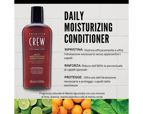 AMERICAN CREW DAILY CONDITIONER 100ml Balsamo Idratante Qutidiano Capelli secchi - Foto 3 di 4