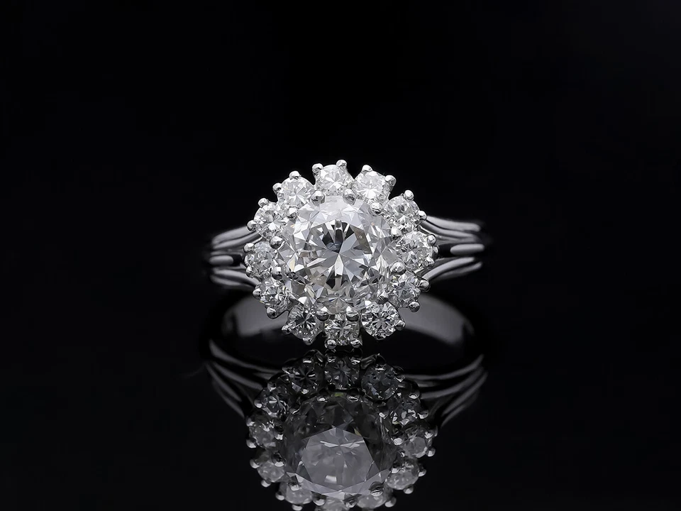 Top Preis Ring 2,50 ct. Brillanten Diamanten 950 Platin Deta Schmuck