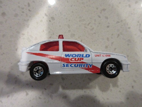 1995 Matchbox Opel Kadett World Cup Police Security Car Diecast Toy Race Car - Picture 4 of 6