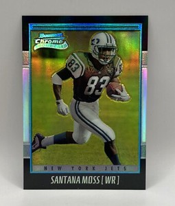 2001 Bowman Chrome Santana Moss Gold Refractor RC Rookie #92/99 New York Jets