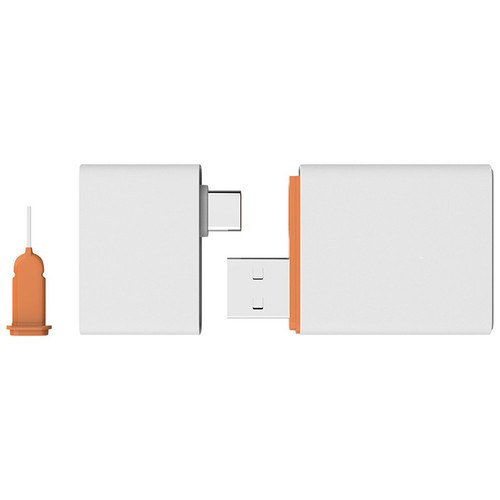 2-in-1 TF nCARD NM Nano Memory Card USB 3.1 Type-C Card Reader Dual Port Adapter