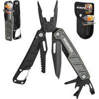 Multitool Faltbar 11-In-1 Edelstahl Zange Mit Karabiner Tragtasche Outdoor
