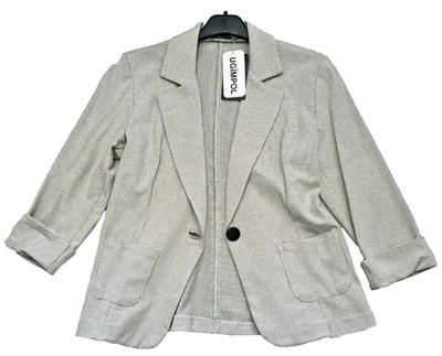  Jacket-Blazer Jument Collection Gr. 44 Weiß-/Beige Markanter Stil mit Attitude
