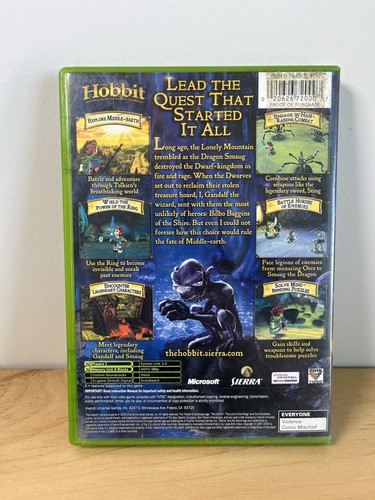 The Hobbit - Microsoft Xbox Original - Cib Complete - Picture 4 of 6