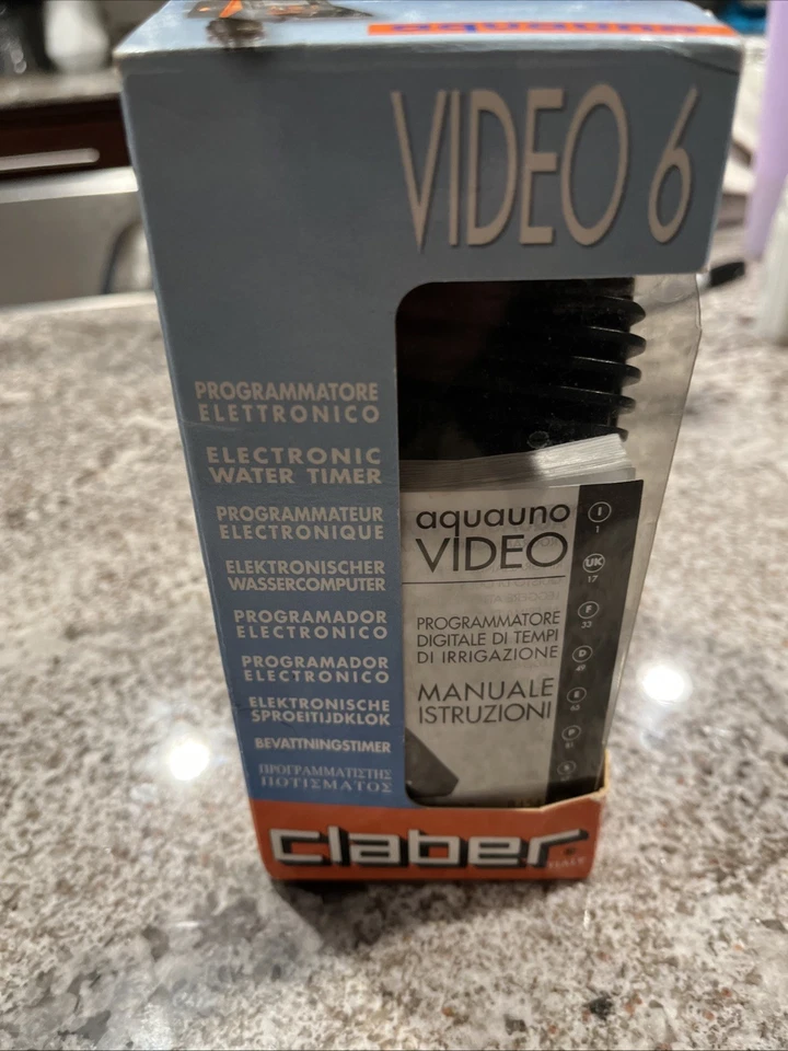 Claber Video 6 Rain Jet 8456 Aquauno Irrigation Hose Timer NIB Free Ship USA - Image 2 of 4