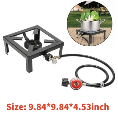 #ad Propane Cooker Burner Stove Gas Outdoor Cooking Camping Stand BBQ Grill w Hose $27.98