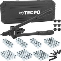Tecpo Nietmutterzangen SET Nietzange + 240 Nietmuttern Nieten M3 M4 M5 M6 M8 M10