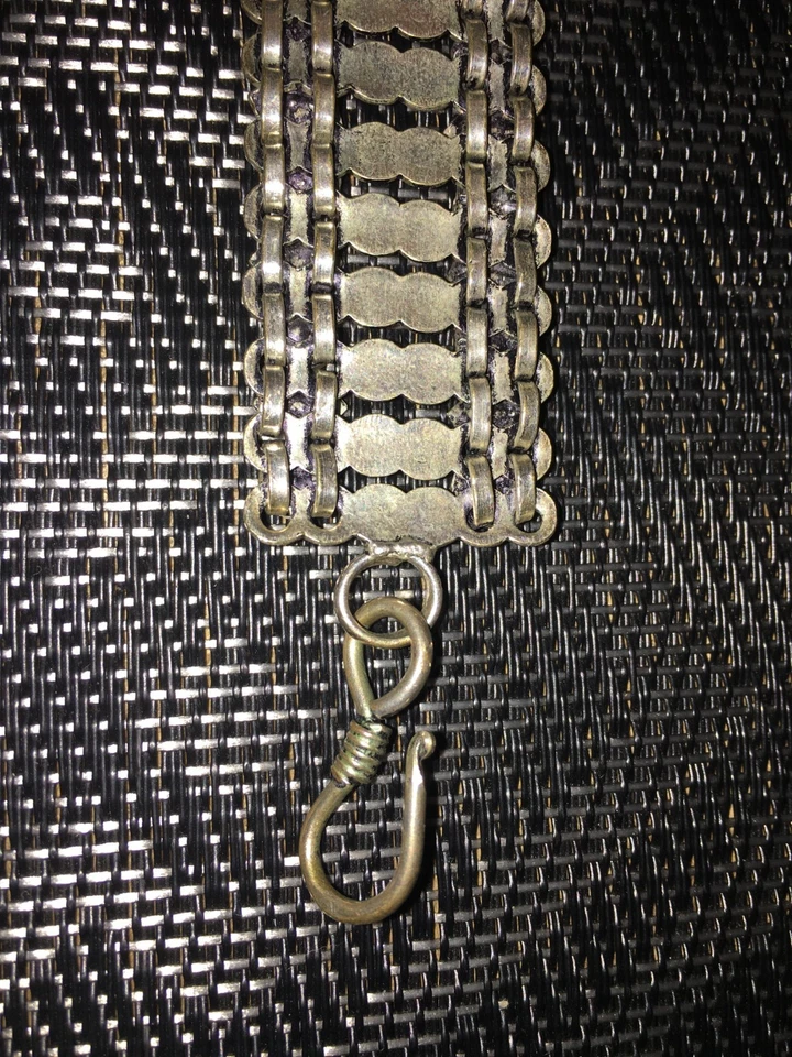 Bracciale Argento Indiano Artigianale Maglia a Fascia - Immagine 4 di 4