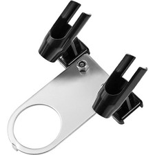 Mini Airbrush Holder Stand for 2 Airbrush Guns Metal Silver