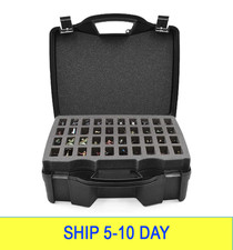 CASEMATIX Hard Shell Miniature Carrying Case - 80 Slot Figurine Miniature Storag