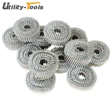 3600 × 1-1/2” x .092” Siding Nails 15 Degree Collated Wire Coil Full Round Head
