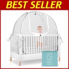 Secure Breathable Crib Tent with Auto-Lock Zipper