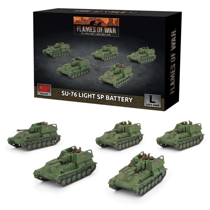Soviet SU-76 Light SP Battery - Late-War - Brand New - Flames of War