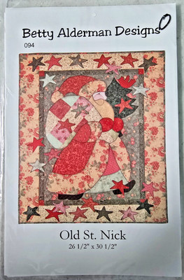 ''OLD ST. NICK'' WALL HANGING PATTERN BY BETTY ALDERMAN DESIGNS, NEW