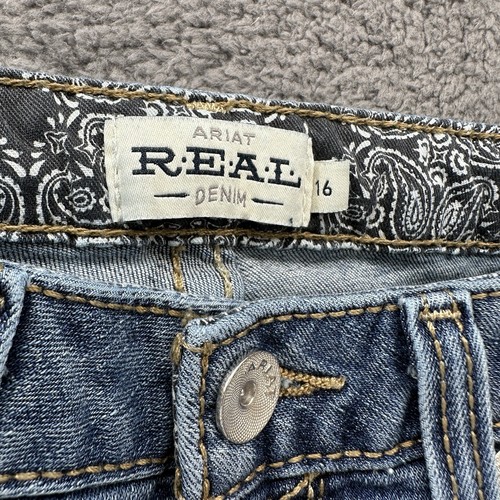 Ariat REAL Jeans Girls 16 (25x30) Denim Leila Bootcut Faded Country Outdoors - Picture 3 of 16