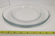 Set of 3 Clear Glass Dinner Plates 10-3/4"