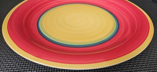 8 Vintage Royal Norfolk Mambo Yellow Blue Green Red Swirl Dinner Plates FREESHIP - Imagen 2 de 23