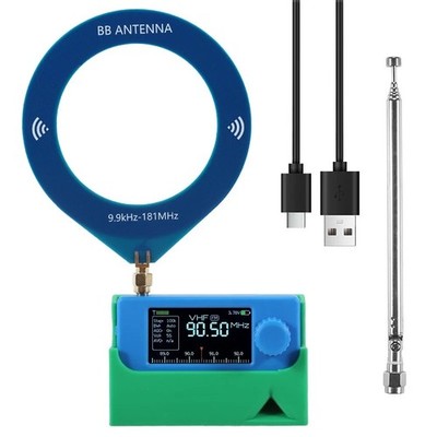SI4732 0.5-108Mhz Pocket Radio Receiver LSB USB AM FM HF SW + 3D Bracket Antenna