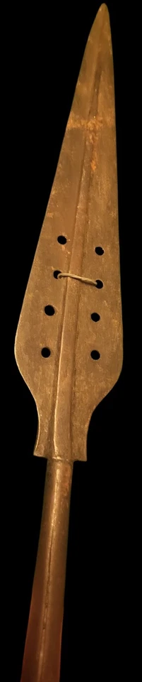 1879 Era Iron Spear on Short Wooden Shaft Zulu or Kuba Kingdom Central Africa - Image 3 of 4