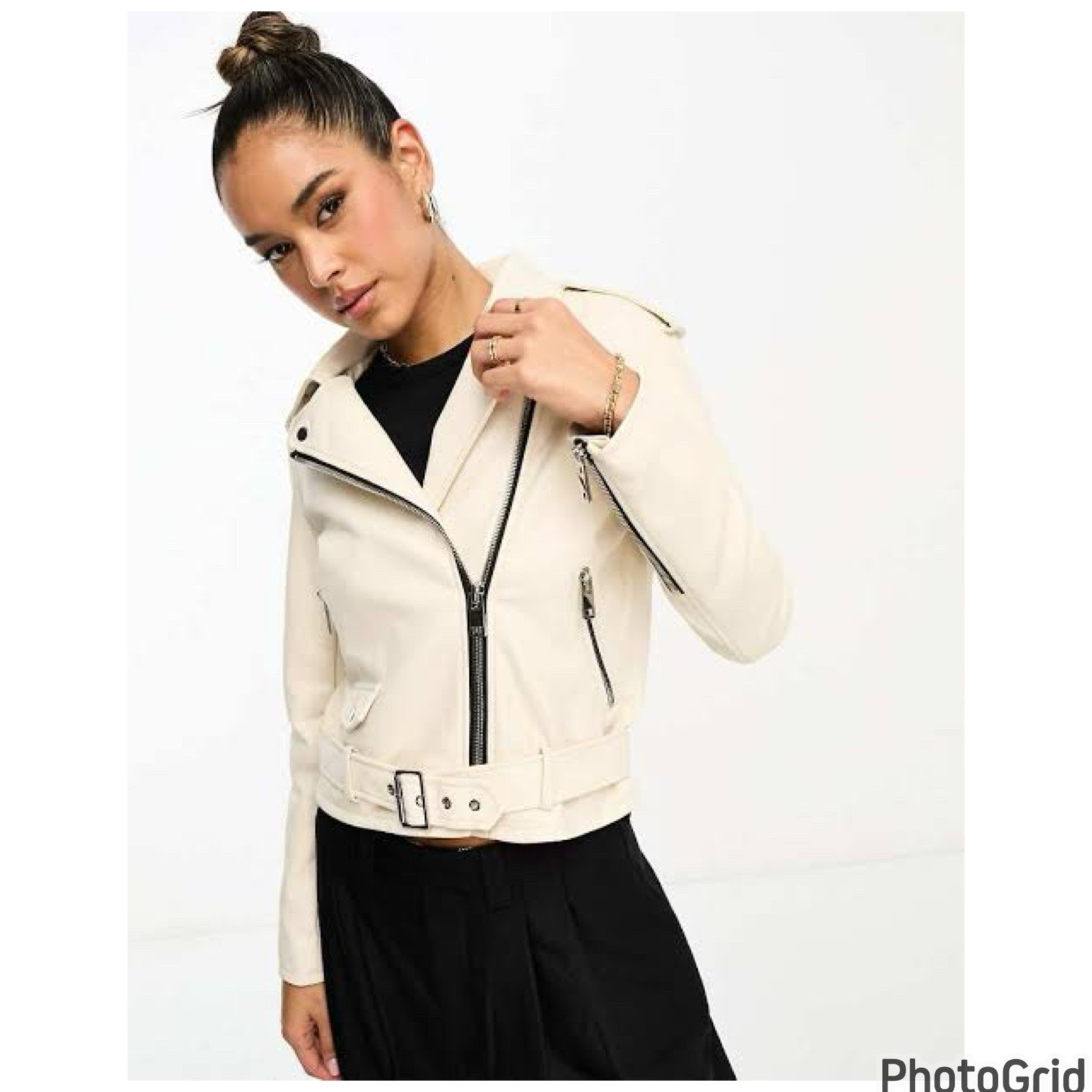 MANGO Faux Leather Moto Jacket S Buttery Soft