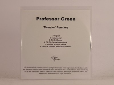 PROFESSOR GREEN MONSTER (E68) 6 Track Promo CD Single including White Sleeve VIR
