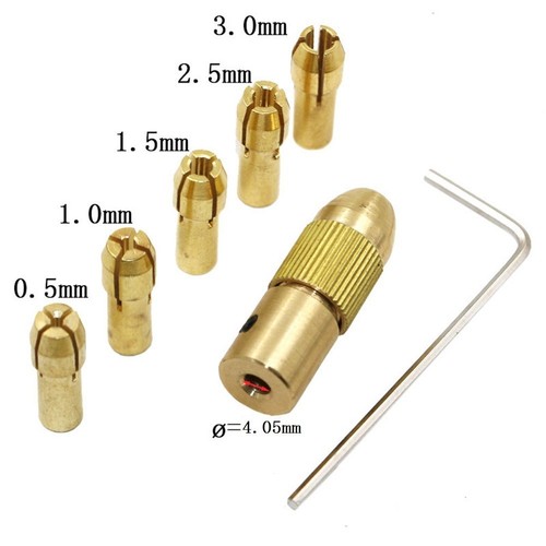 7pcs 0.5-3.0mm Mini Brass Collet Bits For Rotary Tool Electric Drill Chuck - Picture 20 of 37