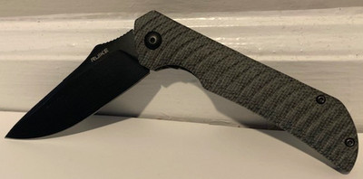 Ruike P123MB Sandvik Steel Liner-Lock Brown Micarta Handle Folding Pocket Knife