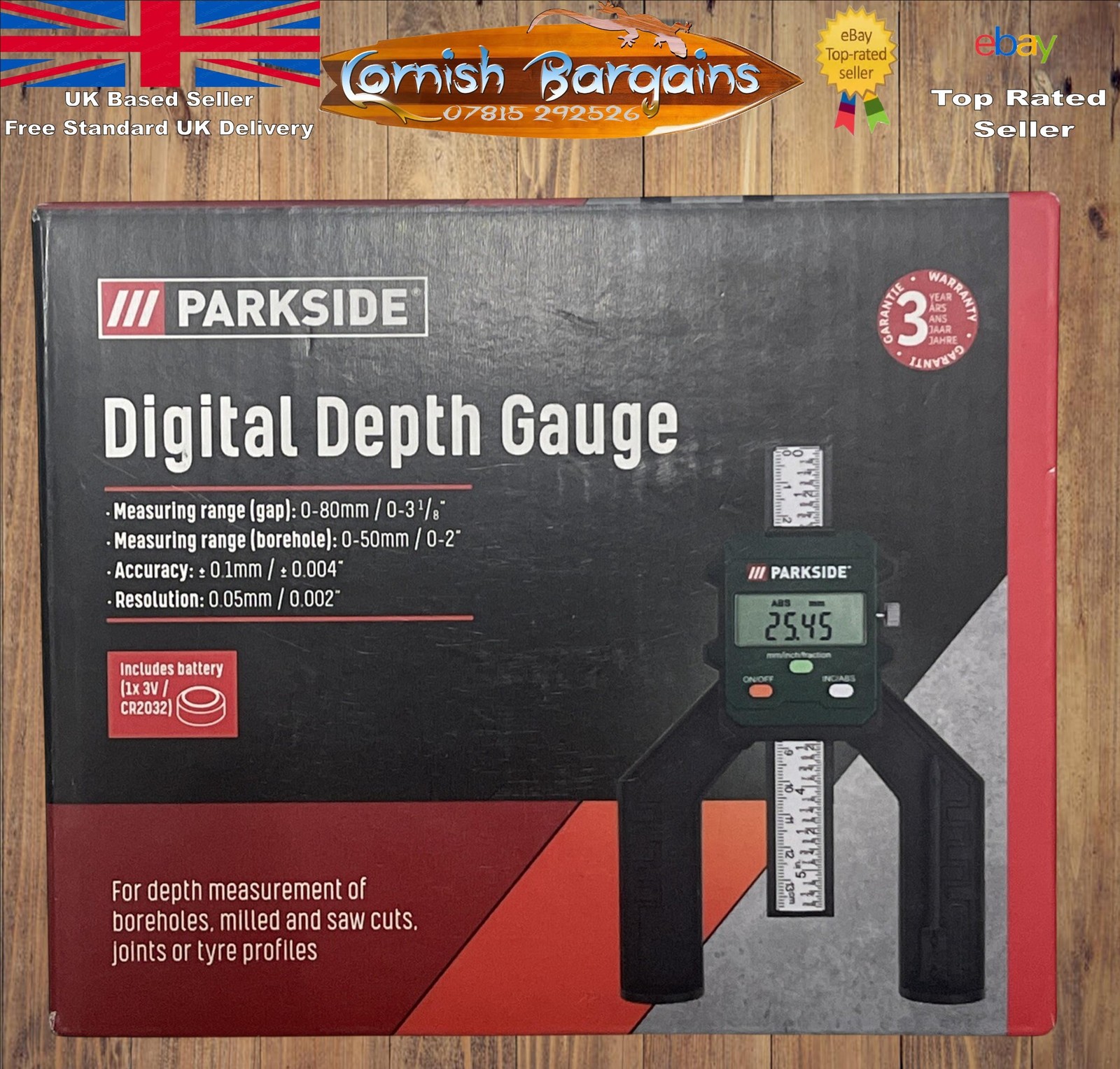 Parkside Digital Depth Gauge For Depth Measurement Of Boreholes
