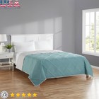 Reversible Diamond Quilt Soft Microfiber Cozy Blanket Full Queen Size Bedding Us