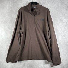 The North Face Pullover Mens Size XL Brown Fleece Quarter Zip Preppy Gorpcore