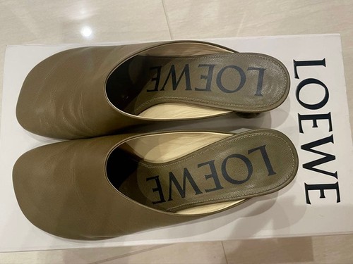 LOEWE Pre-Owned Toy Mule Sandals Khaki