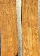 Quilted Wavy Grain Red Alder Blanks –11.60”x2"x1.5" – 2 yr AIR DRY Craft Spindle
