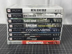 Lot of 2 Sony PlayStation Portable PSP-1001 - Game Console bundle w/ 7 Games