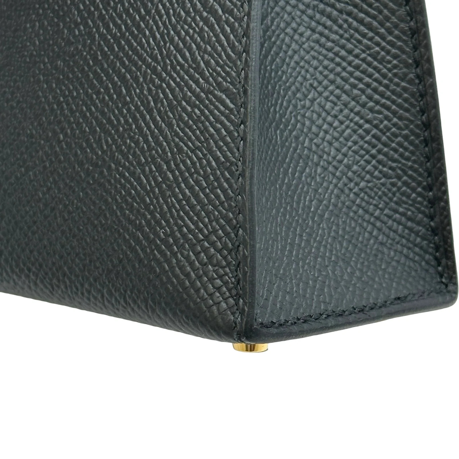 HERMES Mini Kelly 2 Black Epsom Leather Shoulder Bag G Stamp #OKB4521 image 8