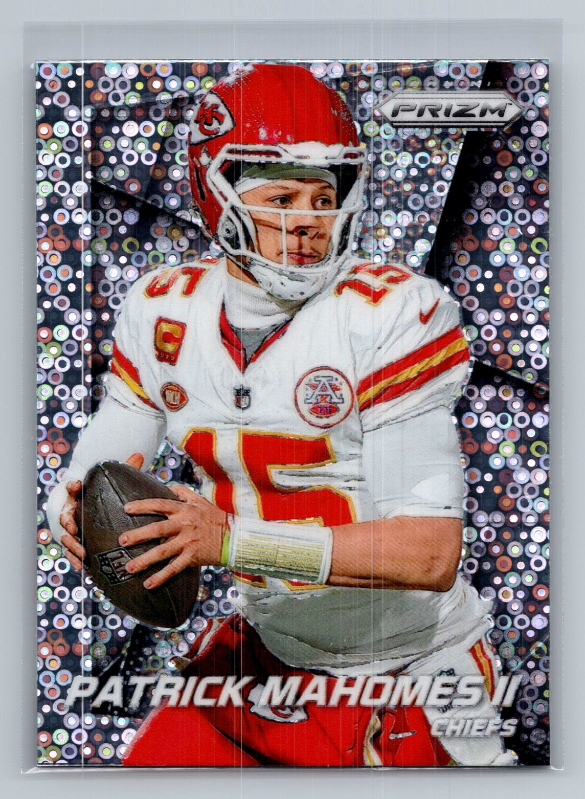 Patrick Mahomes II 2024 Panini Prizm #3 Prizm Flashback No Huddle Prizm Chiefs