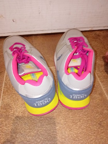 US Polo Assn Women’s multicoloured low top Lace Up Running Trainers Size 3.5 - Picture 3 of 5