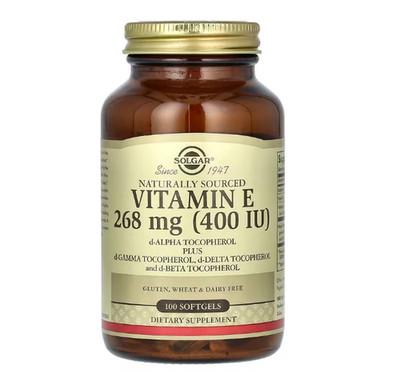 Solgar, Naturally Sourced Vitamin E, Vitamin E , 100 Weichkapseln