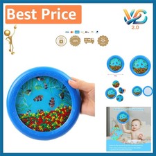 Ocean Drum Wave Bead Drums for Kids Blue   Educational Sea Sound Musical Toy