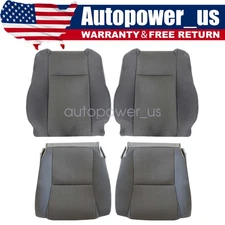 For 2011 2012 Toyota Tacoma Driver & Passenger Bottom & Top Cloth Seat Cover