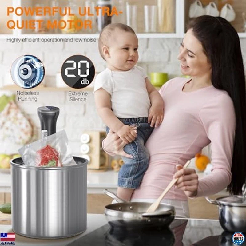 1100W WIFI Sous Vide Cooker, Immersion Circulator, Accurate Temp, Digital Timer - Image 3 of 4