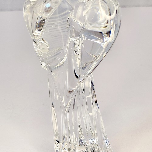 Baccarat Clear Crystal Angel Playing Lyre Harp Nativity Figurine France 6.5" - Picture 10 of 20