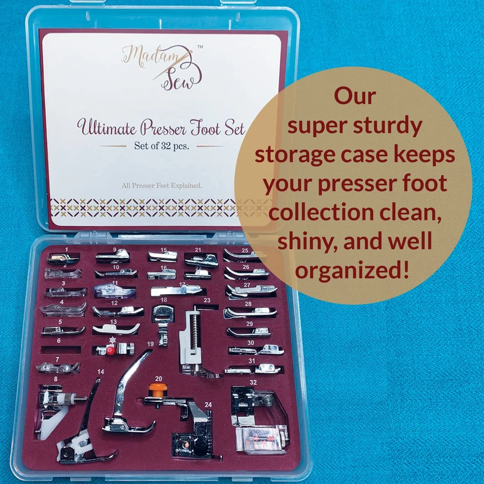 Presser Foot Set 32 Piece Set | The ONLY Sewing Machine Presser Foot Kit with... - Image 4 of 4