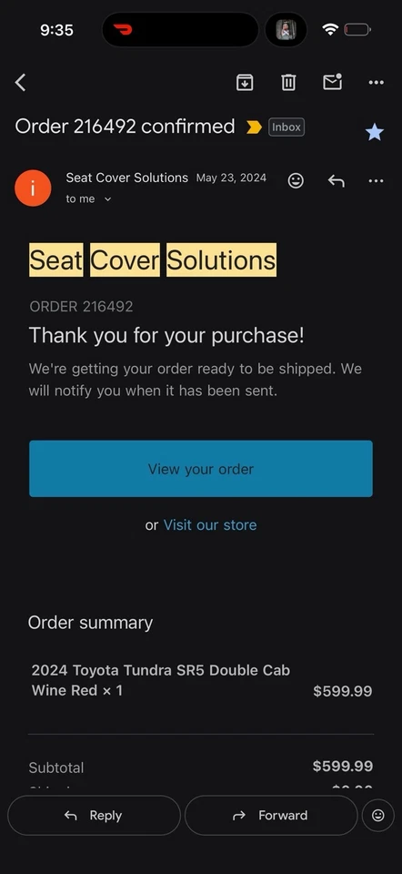 SOLUCIONES DE FUNDA DE ASIENTO - FUNDAS DE ASIENTO PERSONALIZADAS *2024 Toyota Tundra SR5 DOBLE cabina* Foto 3 de 3