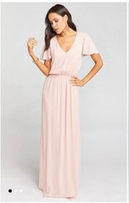 Show Me Your Mumu Michelle Flutter Maxi Dress Dusty Blush - Size XXS